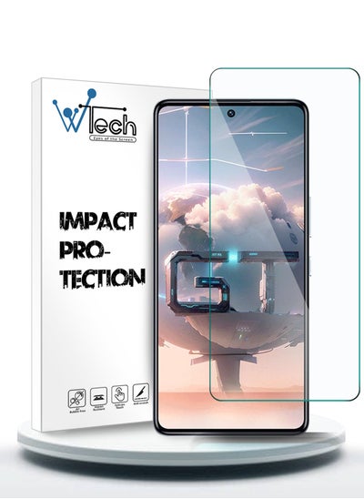 Buy Premium Series Curved Edges 9H 2.5D Tempered Glass Screen Protector For Infinix GT 10 Pro 5G 2023 Clear in Saudi Arabia