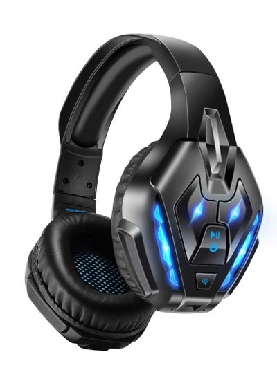 Buy PHOINIKAS Wireless Bluetooth Gaming Headset, Stereo Over Ear Headphones with Detachable Noise Canceling Mic, 3.5mm Cable Wired for PS4, Xbox One, PC, Nintendo Switch, Bluetooth for Phone, up to 40h in Saudi Arabia