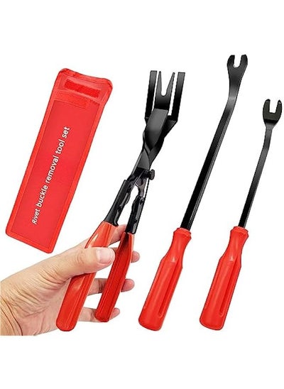 Buy 3 Piece Clip Remover Tool Set for Fastener Removal, Auto Trim and Car Door Panel Repair Kit in Saudi Arabia