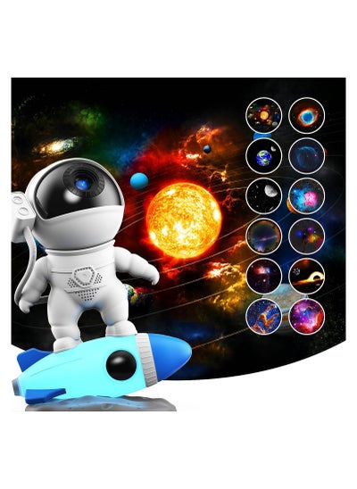 اشتري Astronaut Star Space Projector Galaxy Night Light Planetarium Light Galaxy Projector 4K Replaceable 13 HD Galaxy Discs Timed Starry Nebula Ceiling Projection Lamp Bedroom Decor Aesthetics في الامارات