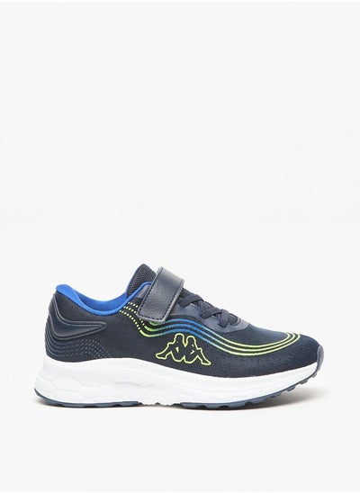 Buy Boys' Logo Detail Sports Shoes with Hook and Loop Closure in Saudi Arabia