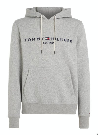 Buy Men's Logo Flex Fleece Hoody Sweatshirt, Grey in UAE