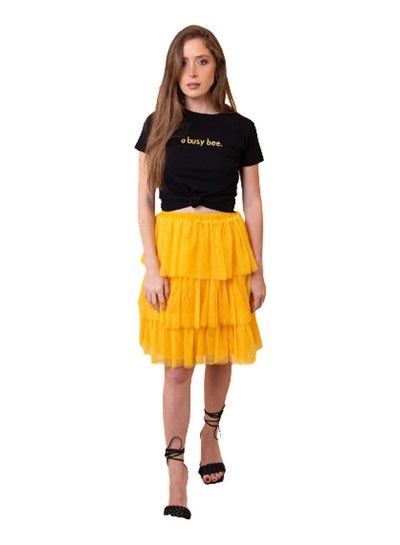 Buy Ruffled Gold Tulle Tutu Skirt in Egypt