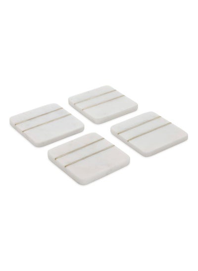 اشتري Epicureelite Coaster, White - Set Of 4 في الامارات