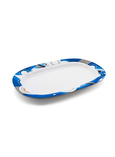 Buy Mala 10" Platter White-Blue in UAE