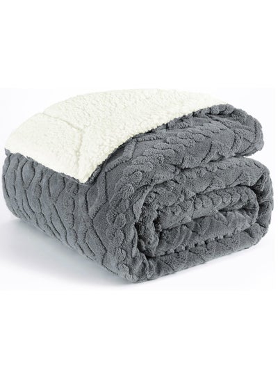Jacquard Sherpa Blanket Single Size Faux Fur Bed Blanket 160x220cm