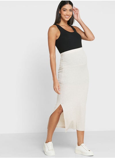 Buy Ribbed Knitted Skirts in UAE