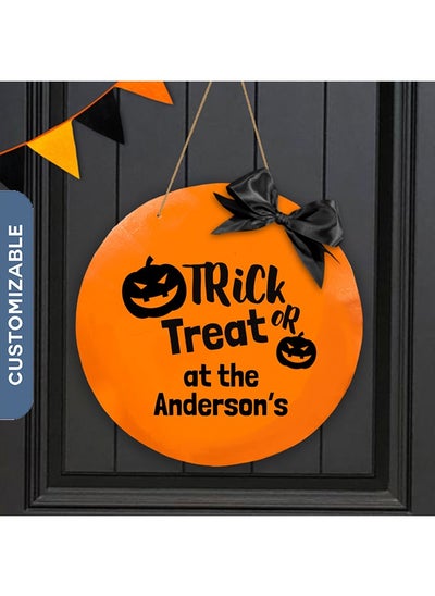 اشتري Personalised Door Sign - Trick or Treat Design في الامارات