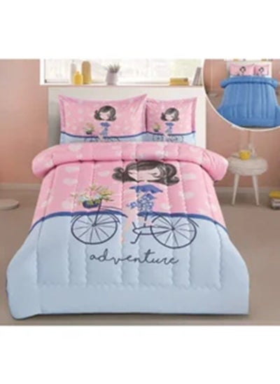 Buy Girls 4-piece duvet cover set, two sides, microfiber, 170x230 cm in Saudi Arabia