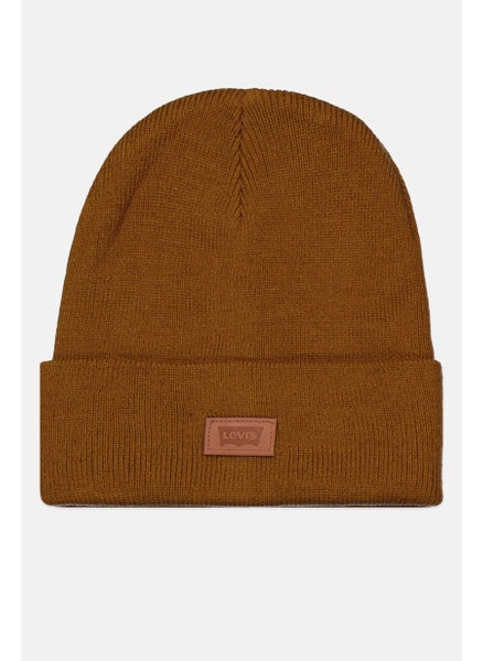 اشتري Men Brand Logo Beanie, Mustard في السعودية