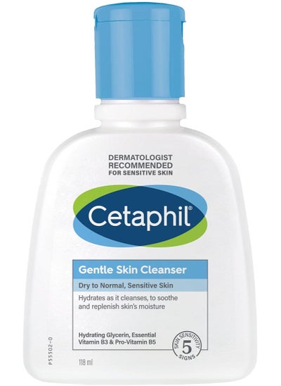 Buy Cetaphil Gentle Skin Cleanser, For Men & Women, Dry to Normal and Sensitive Skin, Unscented, 4 FL.0Z (118ml) in UAE