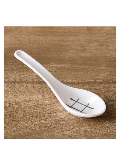 Buy Checkered Soup Spoon 13 x 2 x 4 cm in Saudi Arabia