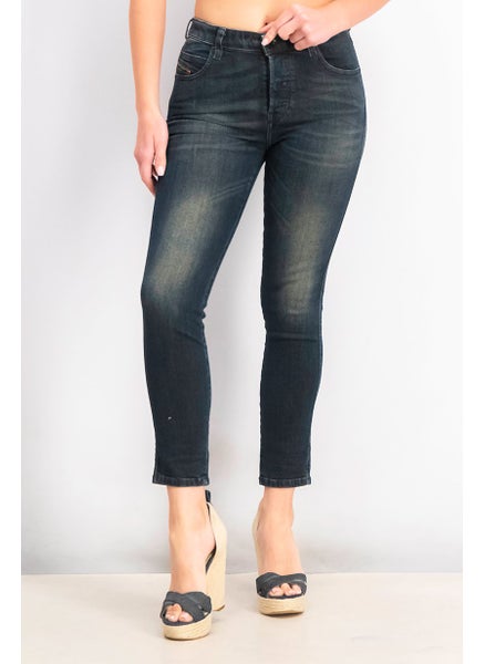 اشتري Women Slim Fit Stretchable Denim Jeans, Washed Navy في الامارات