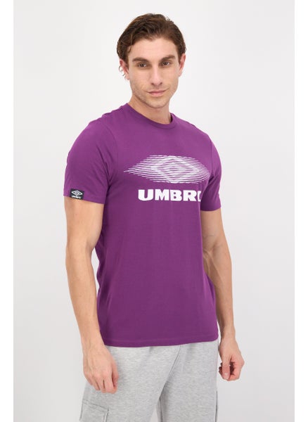 Buy Men Sportswear Fit Short Sleeve Training T-Shirt, Purple in Saudi Arabia