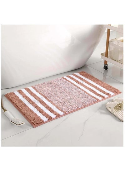 Buy Bathroom Rugs Bath Mat 40x60cm Non-Slip Fluffy Soft Plush Microfiber Shower Carpet Rug Machine Washable Quick Dry Ultra Bath Mats for Tub Bathroom and Shower in UAE