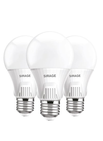 Buy LED Bulb 3 Pieces, E27 With SAMSUNG-LED (White, 9 Watt) in Egypt