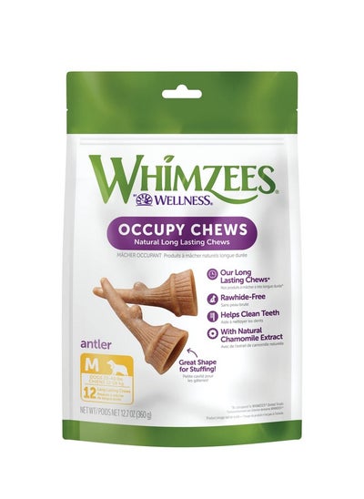 Buy By Wellness Occupy Antler Natural Dental Chews For Dogs, Long Lasting Treats, GrainFree, Freshens Breath, Medium Breed, 12 Count in Saudi Arabia