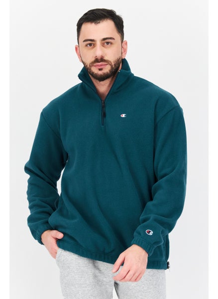 اشتري Men Sportswear Fit Long Sleeve Outdoor Sweatshirts, Teal في الامارات