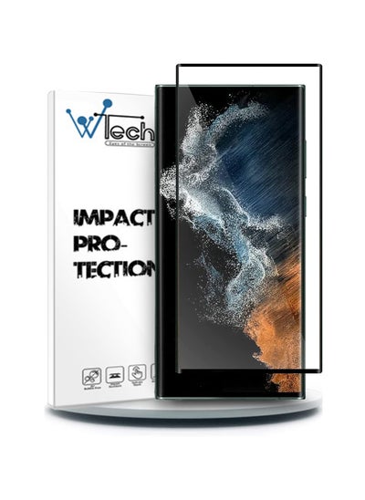 Buy Premium E2E Full Surface Full Glue Tempered Glass Screen Protector For Samsung Galaxy S22 Ultra 5G 6.8 Inch Clear/Black in Saudi Arabia