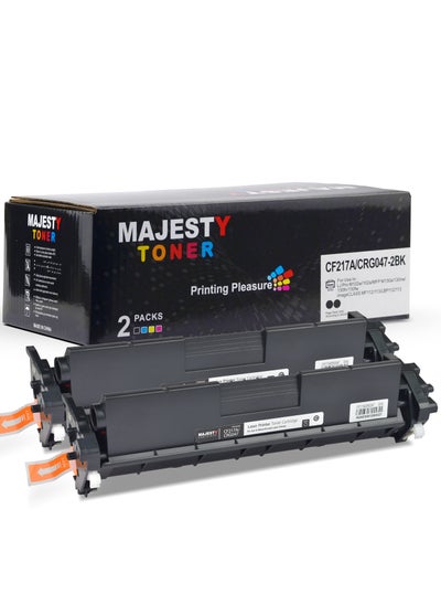 اشتري ماجيستي خرطوشة حبر 17A CF217A متوافقه مع طابعة اتش بي ليزر جيت LaserJet Pro M102 M102a M102w M130 M130a M130fn M130fw M130nw M132 M132a M132fn M132fp M132fw M132nw M132sfnw M132snw اسود ( قطعتين ) في السعودية