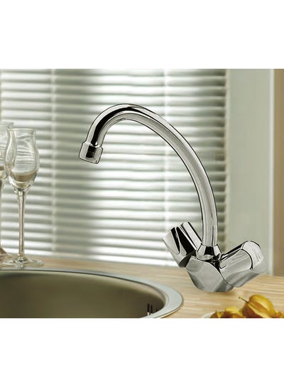 Buy Kitchen Wall Mount Mixer With Handles Chrome 1019 in Egypt