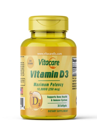 Buy Vitamin D3 10000 IU 30 Soft gel Capsules in Egypt