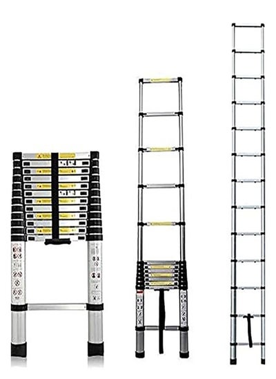 Buy Portable Multi-Use Extension Telescopic Ladder Silver 6.3 meter in Saudi Arabia