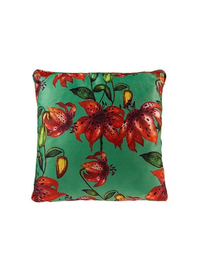 اشتري Karaca Home Floral Green Decorative Pillow 45x45Cm في الامارات