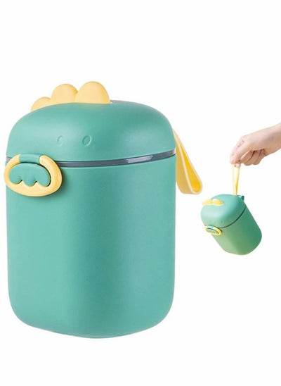 اشتري Milk Powder Dispensing Container, Baby Formula Airtight Storage Box, Portable Cute Can, Food Seal Container for Fruit Snacks Green, 800ml في الامارات