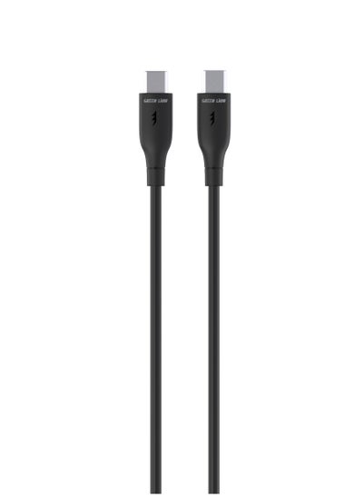 Buy USB-C to USB-C PVC Cable / 30cm Cable Length / High Transfer Speed / 60W Power Charging / Secure & Safe / Wide Compatible / Charge & Sync / 10,000 Bends Life Span - Black in UAE