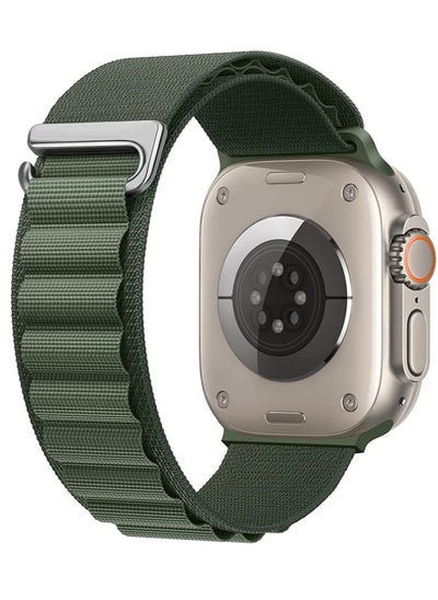 Buy Tin Tech Compatible with Apple Watch Series Ultra/Ultra 2 Band 49mm, 45mm, 44mm, 42mm, Nylon Sport Loop Band for Apple Watch Ultra/SE 1/2/3/4/5/6/7/8,– green in Egypt