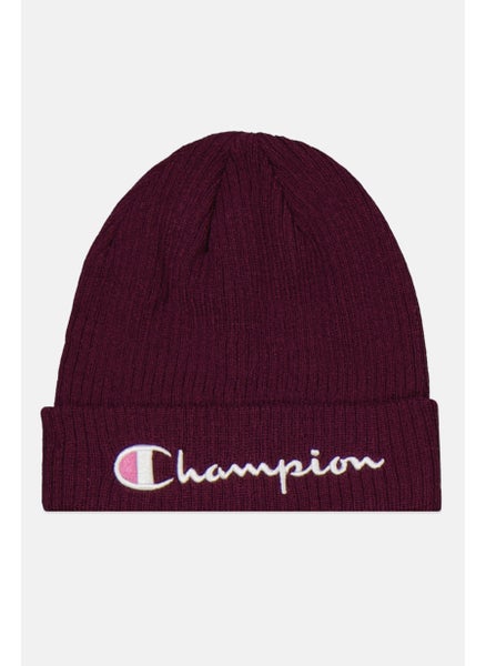 اشتري Men Embroidered Logo Beanie, Purple في الامارات