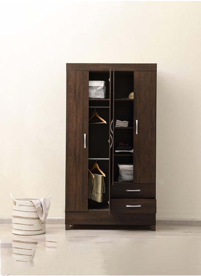 اشتري Clean 4 Door Wardrobe With 2 Drawers في الامارات