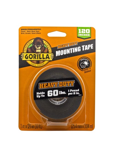 اشتري Heavy Duty Double Sided Mounting Tape Xl 1 X 120 Black Pack Of 1 في الامارات