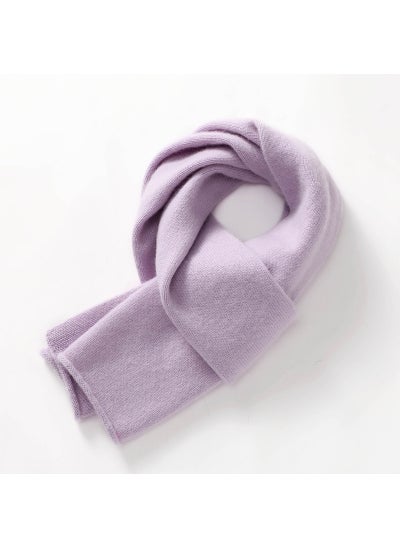 اشتري Unisex Cashmere Scarf Knitted Warm Wintertaro purple taro purple في الامارات