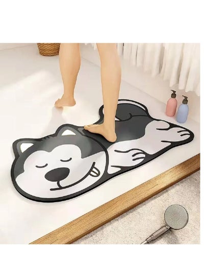 Buy cat Cartoon shape Super absorbent soft non-slip quick drying floor Bath Mat in Saudi Arabia