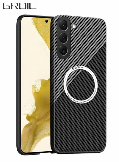 Buy Compatible with Samsung Galaxy S23 Plus Case, Carbon Fiber Slim Phone Shell, Compatible with MagSafe Accessories, Military Grade Shock Resistant Phone Case, Support Wireless Charging Phone Cover 6.6'' in Saudi Arabia