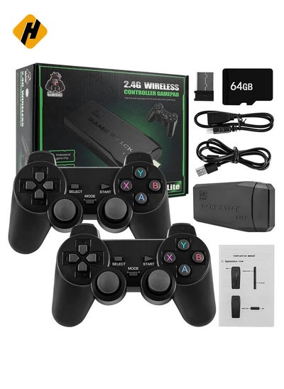 اشتري M8 Wireless HDMI High Definition Game Console مدمج 10000+ ألعاب مع تصميم محرك أقراص فلاش USB المخفي ، ودعم عصا ألعاب الفيديو 9 محاكاة ، 64 جم في الامارات