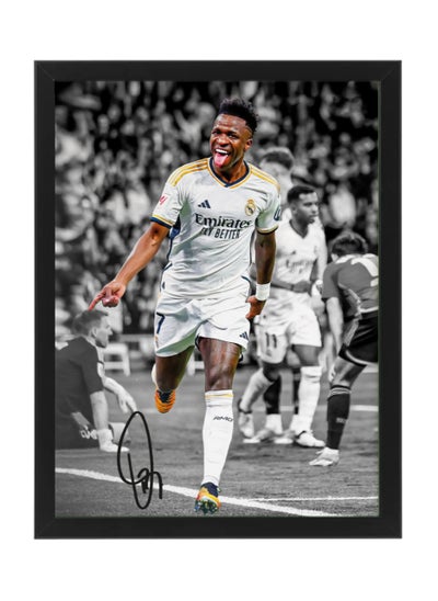 Buy Vinicius Junior Real Madrid Autographed Framed Poster 30x40cm - Football Memorabilia, Soccer Collectible, Gift for Fans in UAE