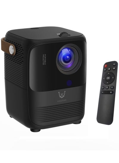 Buy Multimedia Android Projector 1080P Intelligent Screen Projection Wi-Fi and Bluetooth Home TV Game With Remote in UAE