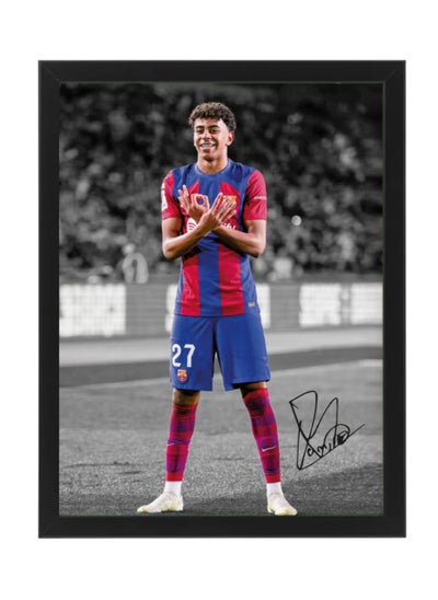 Buy Lamine Yamal Barcelona Autographed Framed Poster 30x40cm - Football Memorabilia, Soccer Collectible, Gift for Fans in UAE