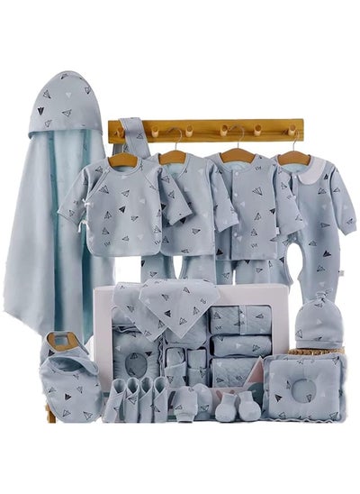 Buy Baby Newborn Essentials Layette Gift Set with Box 22 Piece Baby Girl Boys Gifts Premium Cotton Baby Clothes Accessories Set Fits Newborn Baby Suit Set Cuddle Strap Bib Gloves Saliva Towel Pillow in UAE