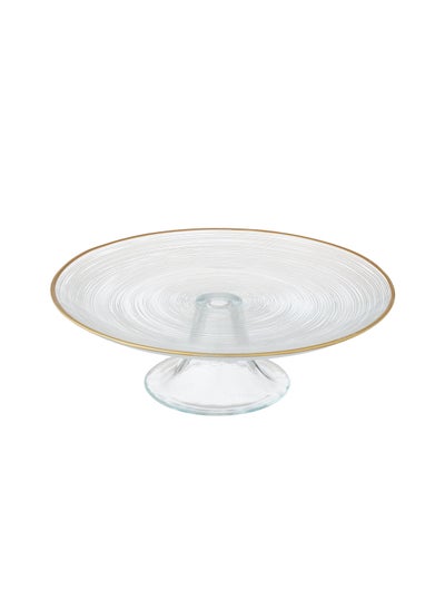 Buy A glass serving dish with a base for nuts, fruits, and all other servings in Saudi Arabia