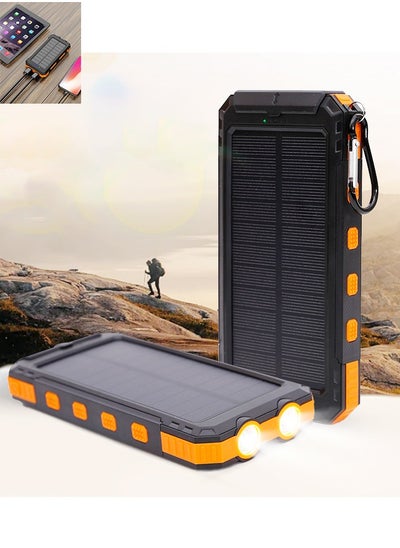 Buy Ip67 Strong Waterproof Solar Power Bank Mobile Phone Portable Phone Charger Fast Charging with Compass and Bright Flashlight for Outdoor Camping, Mountain Climbing and Adventure Emergency Power Bank in Saudi Arabia