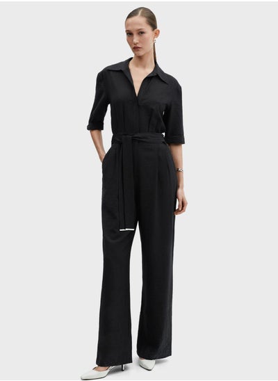 اشتري Belted High Waist Jumpsuit في الامارات