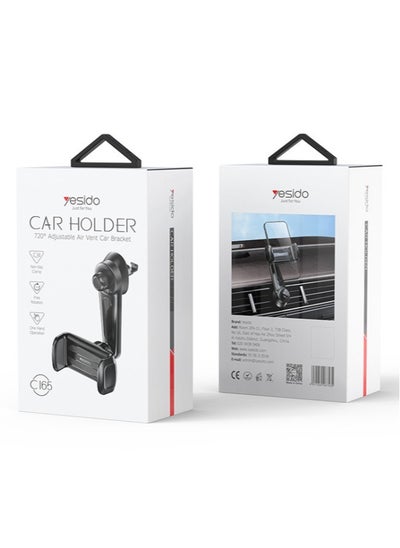 Buy Yesido-Car Holder-720 Adjustable Air Vent Car Bracket-One Hand Operation-C165 in Egypt