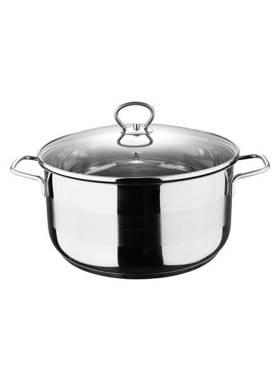 اشتري Casserole With Lid Stainless Steel 26X13.5 Centimeter في الامارات