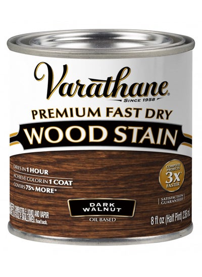 Buy Varathane 262025 Premium Fast Dry Wood Stain, Half Pint, Dark Walnut in UAE