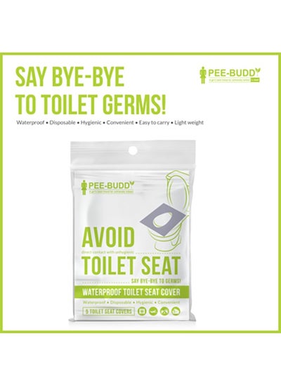 Buy PeeBuddy Disposable Paper Toilet Seat Covers | No Direct Contact with Unhygienic Seats| Easy To Dispose| Nature Friendly| Must Have For Women (5 Pcs (Pack of 1)) in UAE