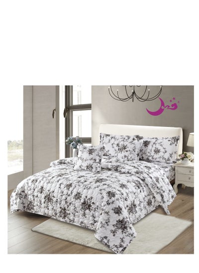 Buy Compressed double bed comforter set, 6 pieces, polyester, 240x220 cm in Saudi Arabia